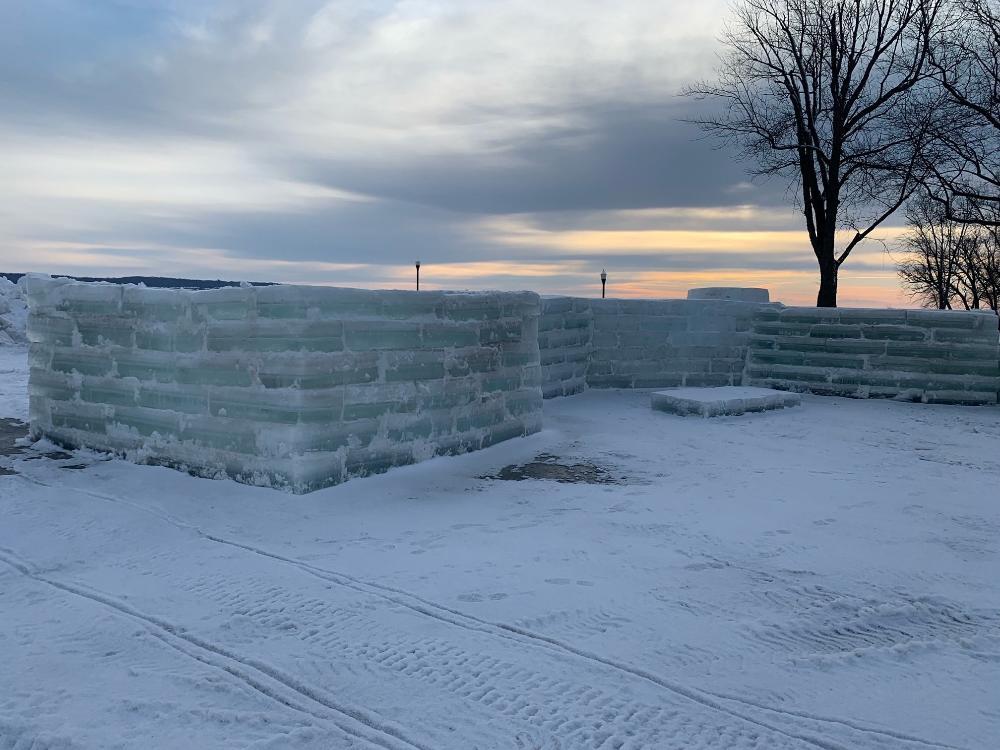 Progress Being Made on Mayville Winter Festival's Ice Castle