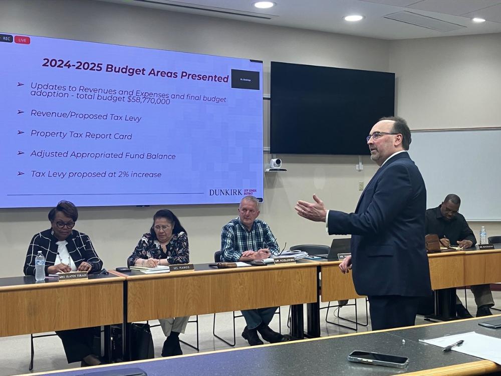 Dunkirk School Board Adopts Proposed 20242025 Spending Plan