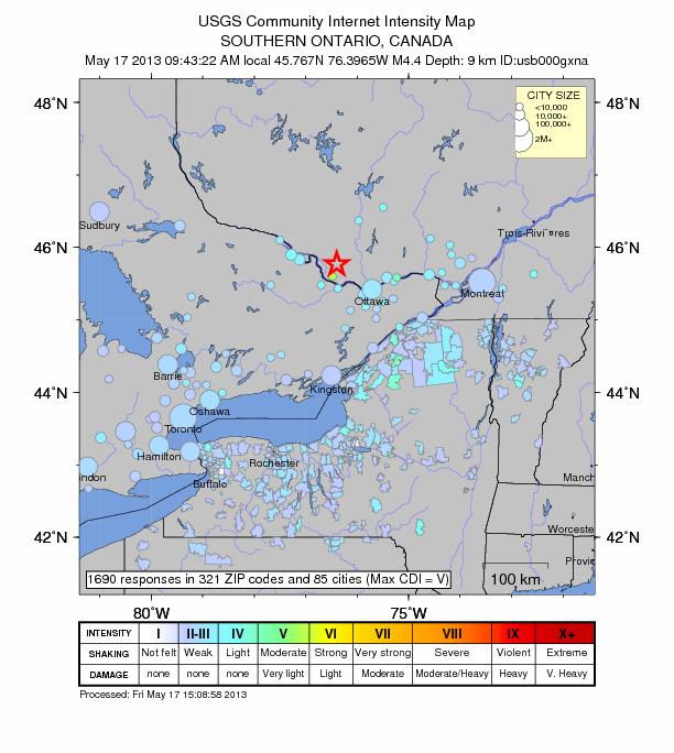 Canadian Quake Felt In Wny Chautauqua Today