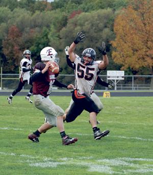 football dunkirk fredonia schools six play games only larson greg