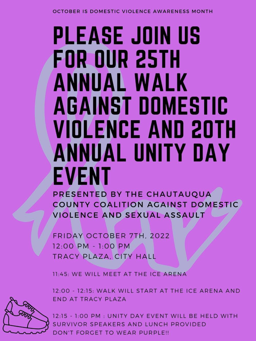 25th Annual Walk Against Domestic Violence Scheduled For October 7th ...