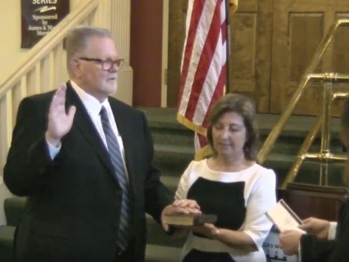 Mayor Ferguson Takes Oath of Office in Fredonia Chautauqua Today