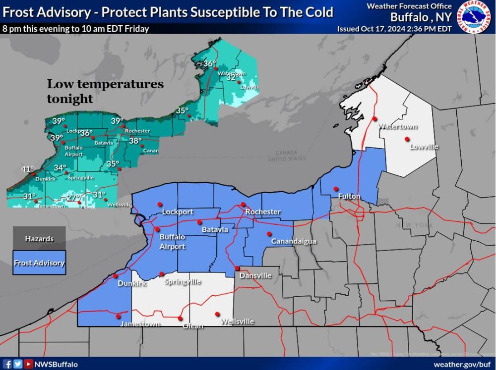 NWS Issues Frost Advisory Thursday Evening to Friday Morning ...