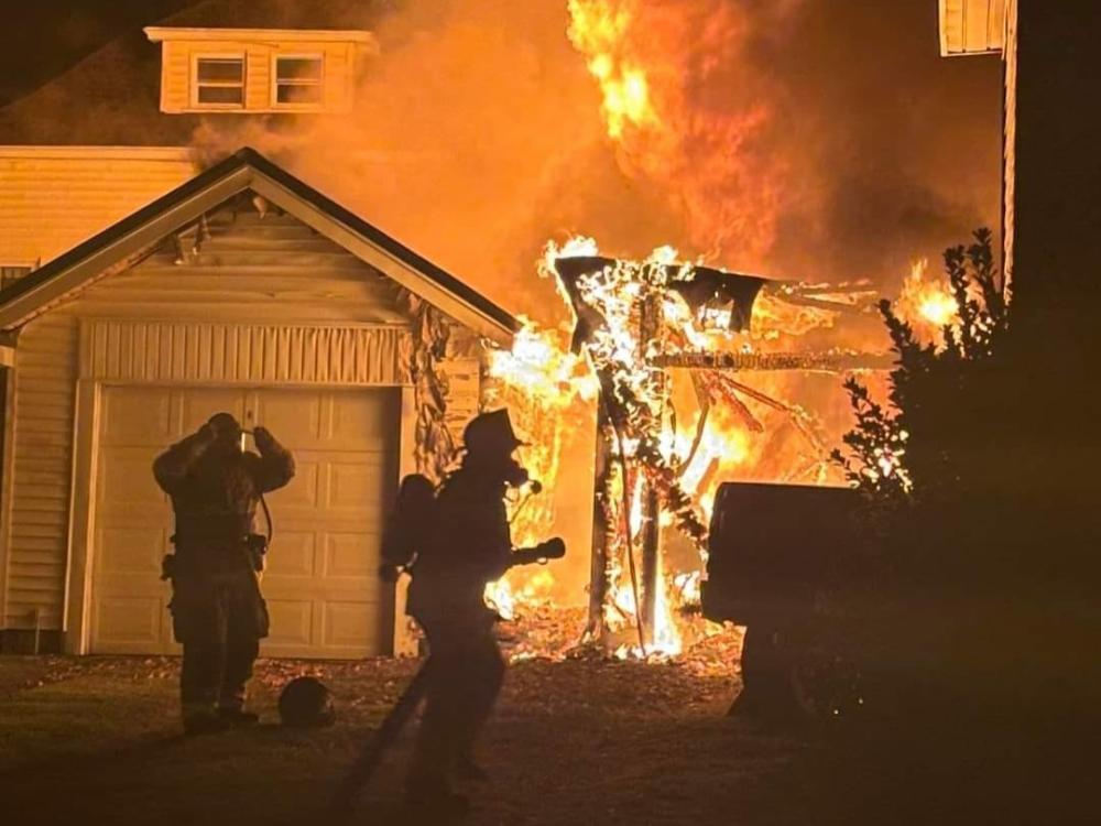 Overnight Blaze Destroys Garage, Damages Several Structures in Falconer ...