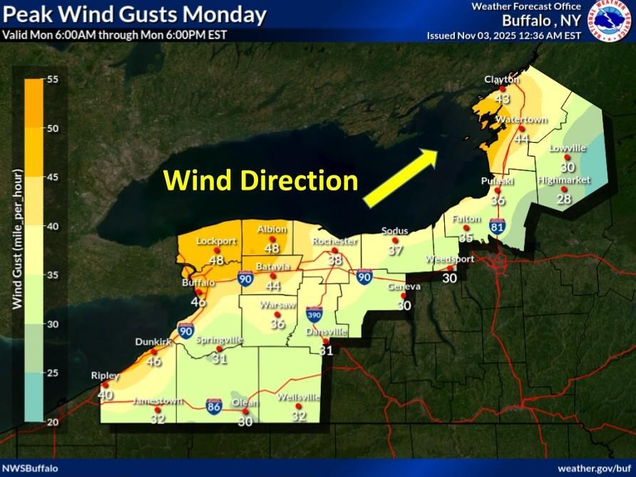 Wind Advisory in Effect from 10:00 AM to 10:00 PM | Chautauqua Today