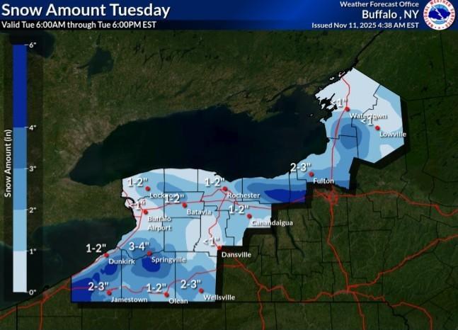 Lake Effect Snow Will Wind Down by Early Afternoon | Chautauqua Today