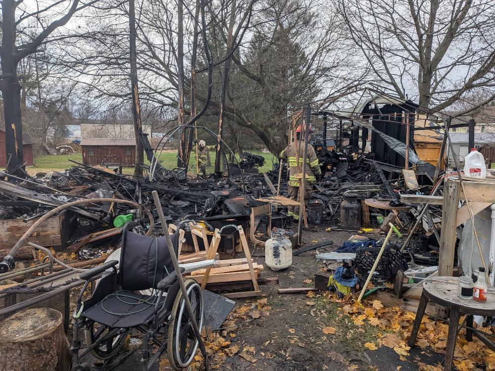 Morning Fire Destroys Large Shed in Falconer | Chautauqua Today