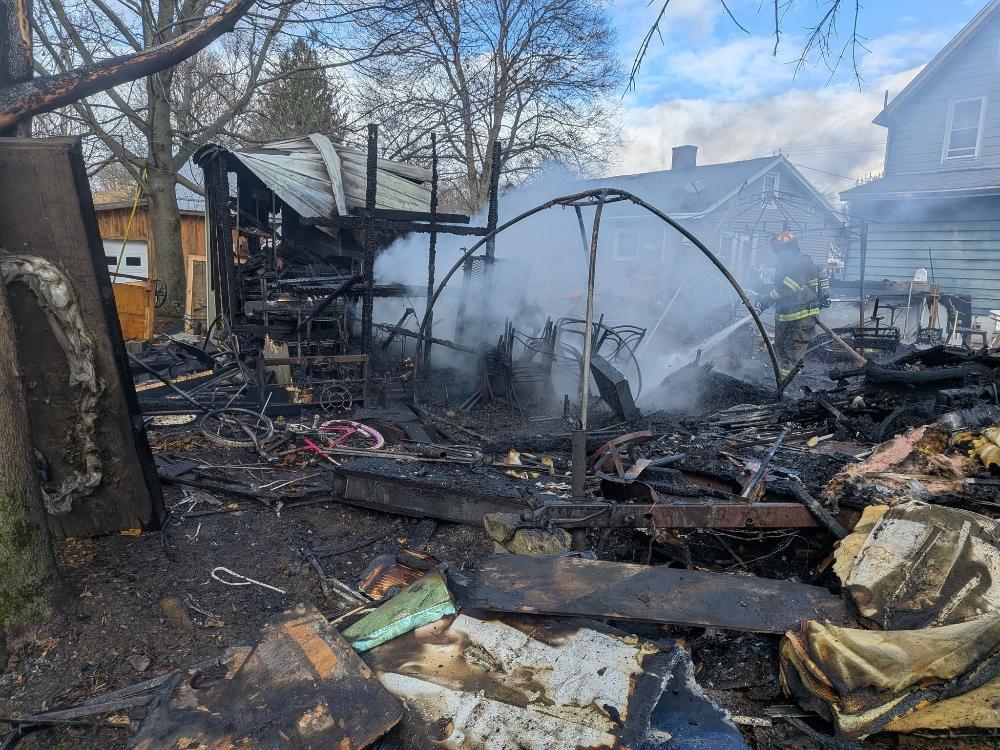 Morning Fire Destroys Large Shed in Falconer | Chautauqua Today