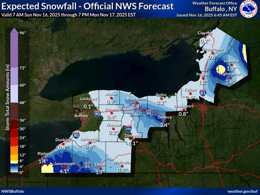 Winter Weather Advisory in Effect for Chautauqua and Cattaraugus ...