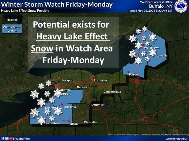 Winter Storm Watch Issued for Parts of Western New York | Chautauqua Today