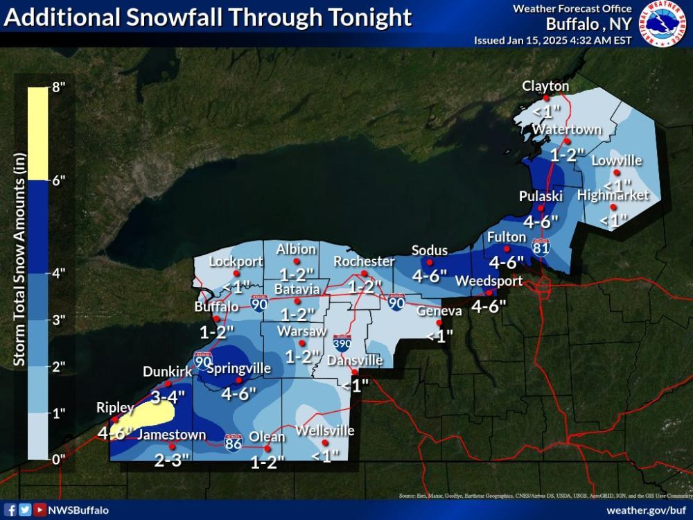 Heavy Lake Effect Snow Pounds North County | Chautauqua Today