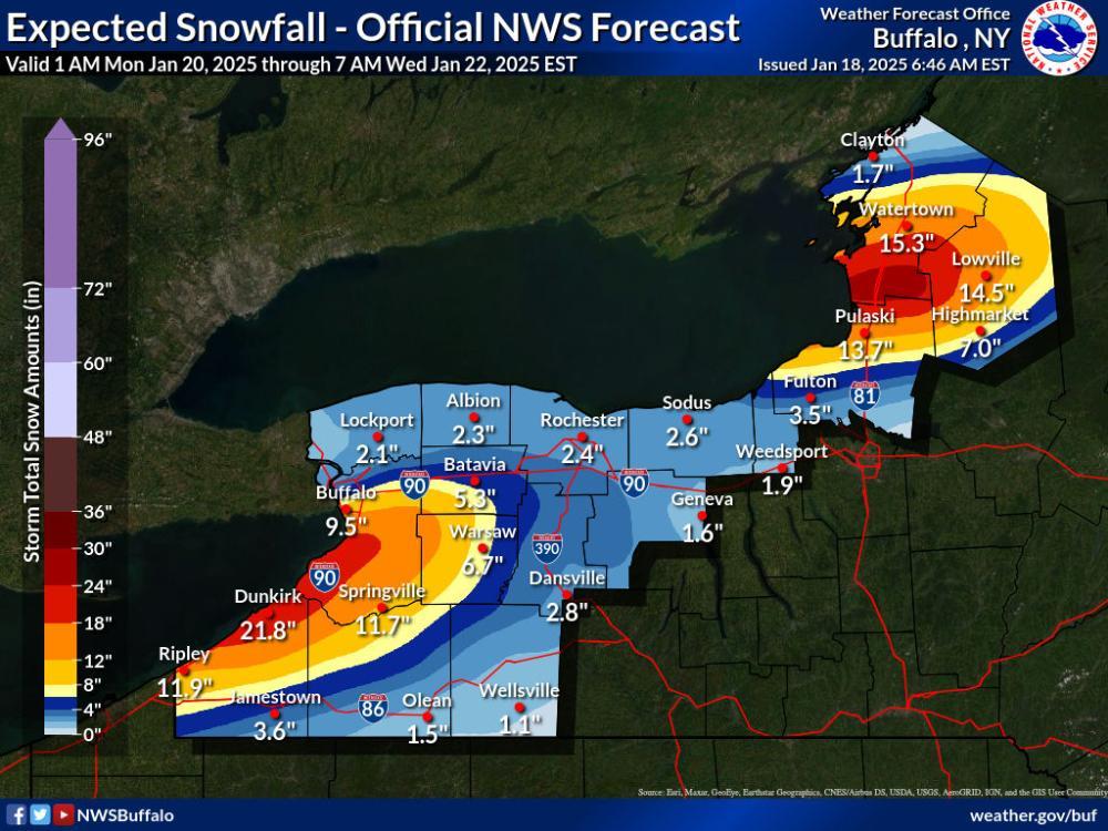 Winter Storm Watch in Effect Beginning Sunday Night | Chautauqua Today