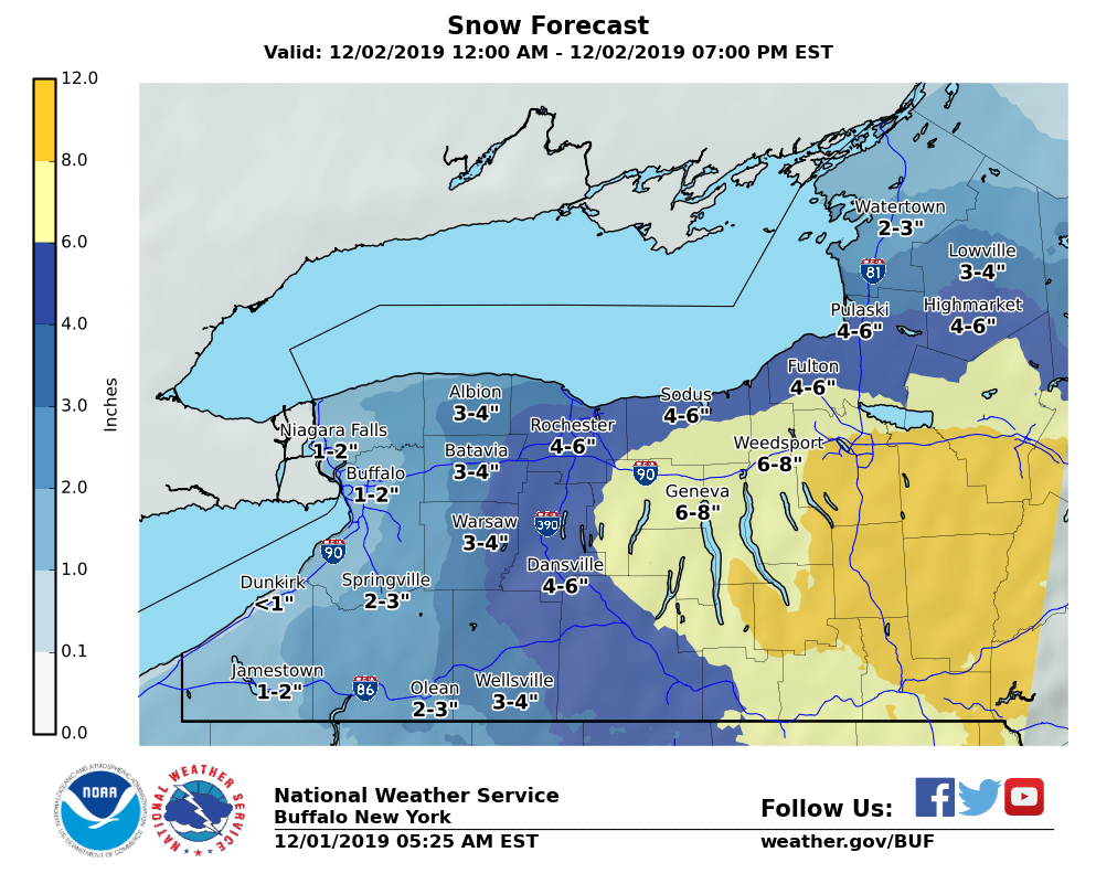 Freezing Rain to Impact Travel Across Western New York (UPDATE