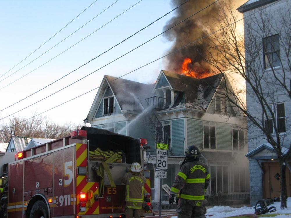 Jamestown firefighters battle early morning house fire Chautauqua Today