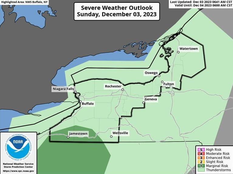 Portions Of Chautauqua County Under Marginal Risk For Severe ...