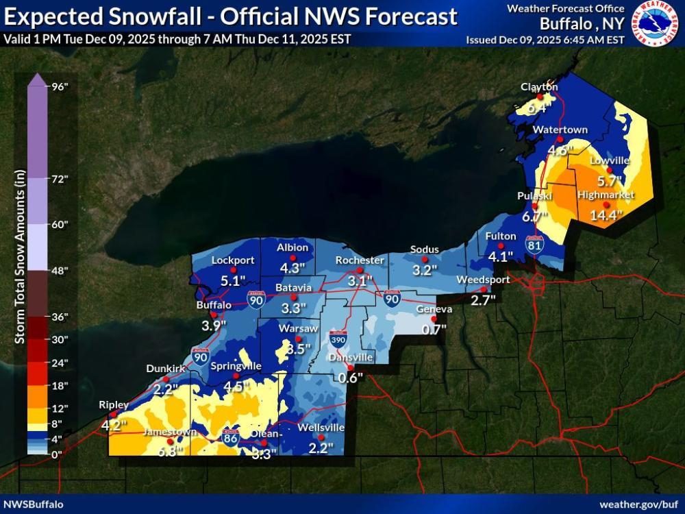 Winter Weather Advisory in Effect Until 4:00 AM Friday | Chautauqua Today