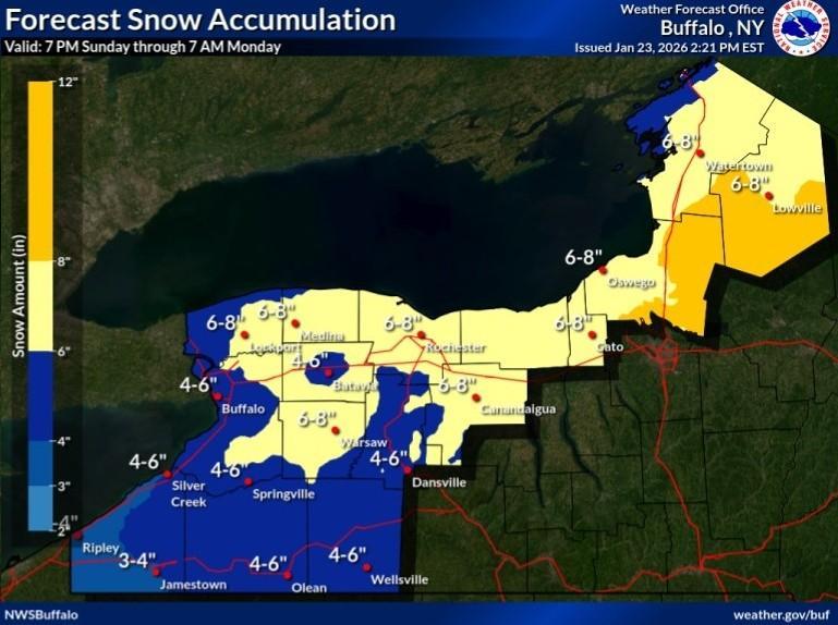Winter Storm Warning in Effect Through Monday Evening | Chautauqua Today
