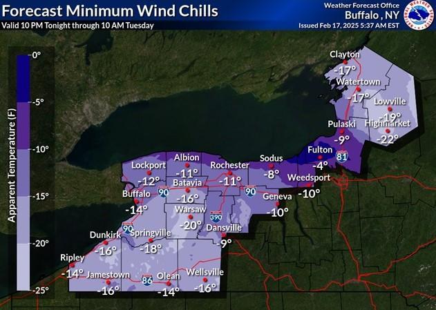 Cold Weather, Winter Weather and Wind Advisories in Effect | Chautauqua ...