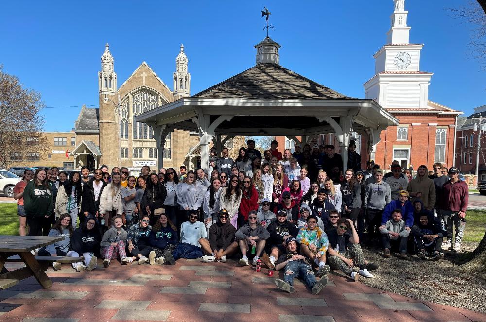 SUNY Fredonia Students Conduct Village Cleanup Chautauqua Today