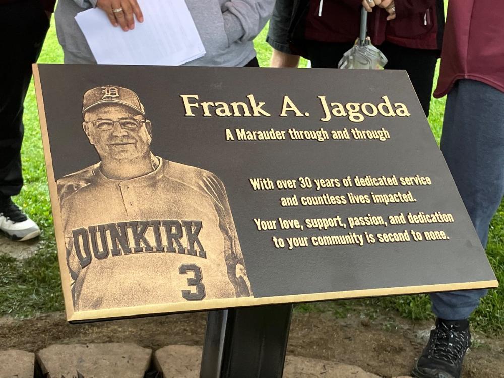 Dunkirk Sports Boosters Honor Jagoda with Bronze Plaque Chautauqua Today