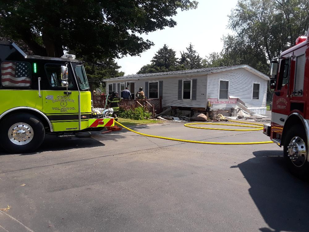Multiple departments respond to fire in the town of Dunkirk