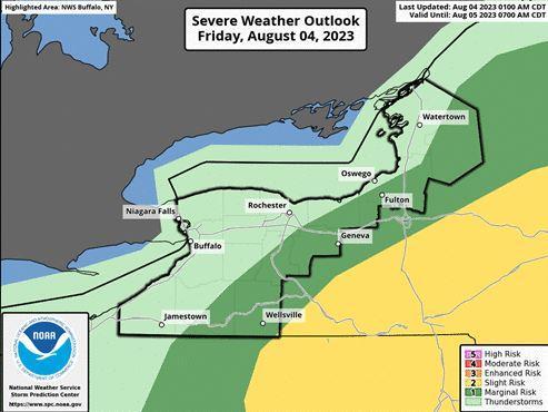 Cattaraugus County under marginal risk of severe storms | Chautauqua Today