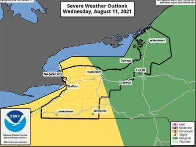 Slight Risk of Severe Weather Tonight for All of WNY | Chautauqua Today