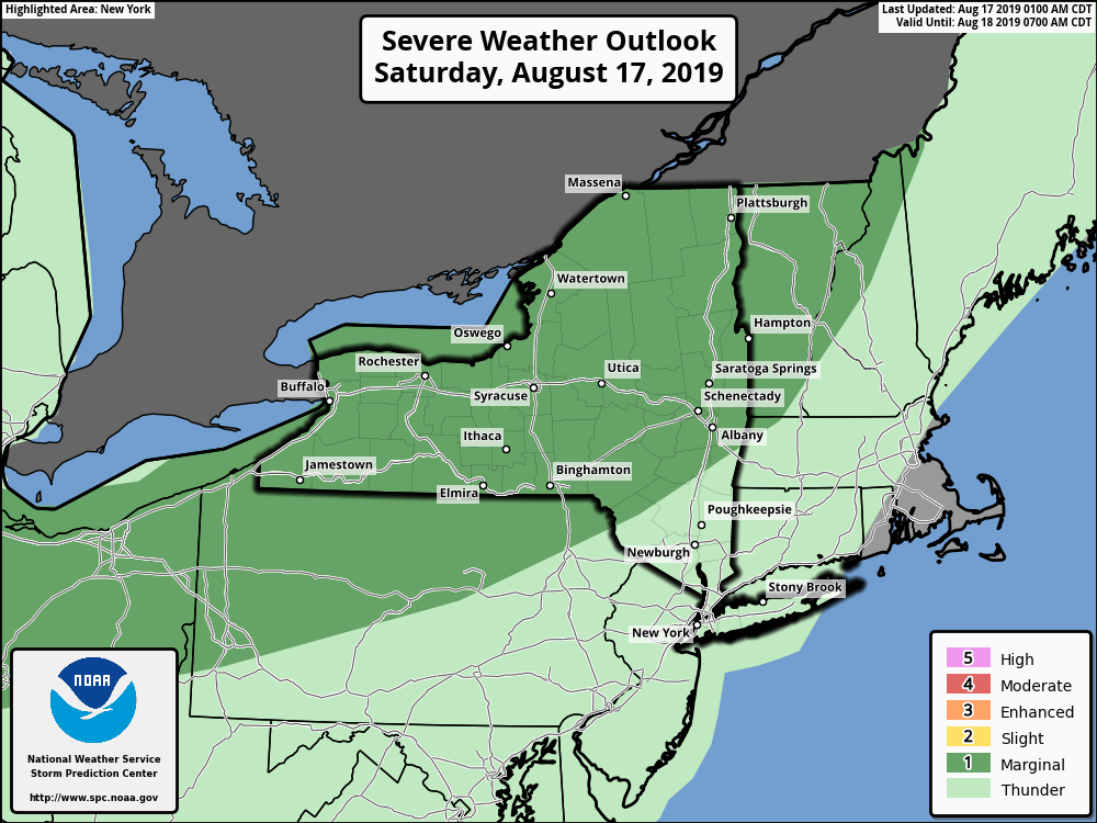 WNY Under Marginal Risk for Severe Weather | Chautauqua Today