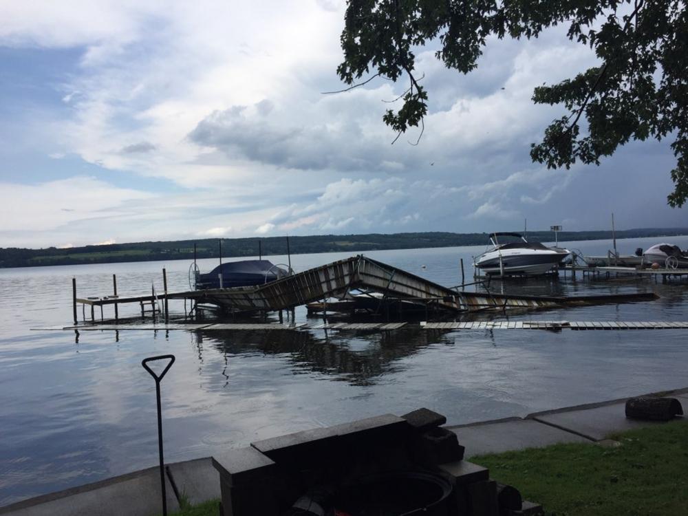 Photos show more extensive damage from storms on Chautauqua Lake