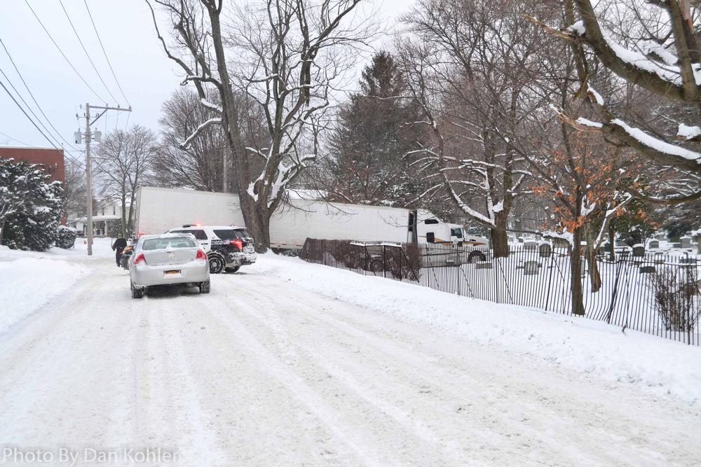 Big rig rolls into Fredonia cemetery (Updated) Chautauqua Today