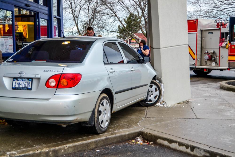 Car crashes into building pillar near Fredonia Chautauqua Today